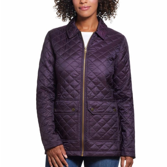 Weatherproof Vintage Ladies' Quilted Jacket, Plum - Picture 4 of 16
